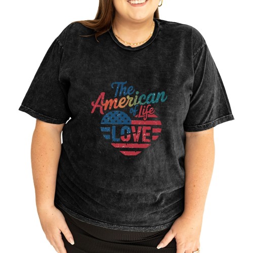 Women’s single-sided printed T-shirt (GSM230g) – DTF process designed example
