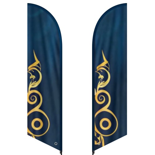 Beach flag Knife flag (double sided printing) designed example