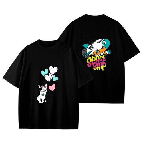 Children’s single-sided printed T-shirt (GSM180g) – DTF process designed example