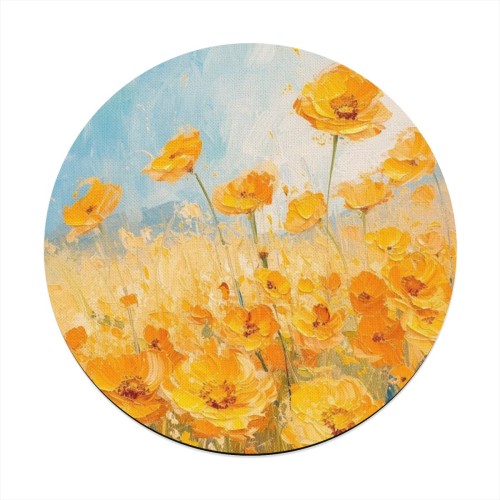 Flax round placemat (beige) designed example