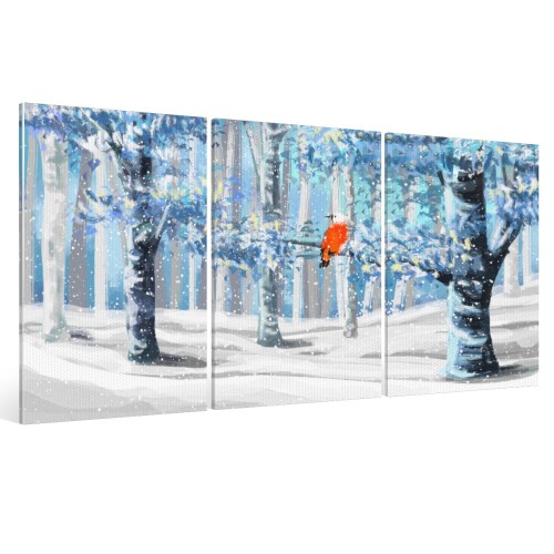 Framed Canvas Triptych finished example