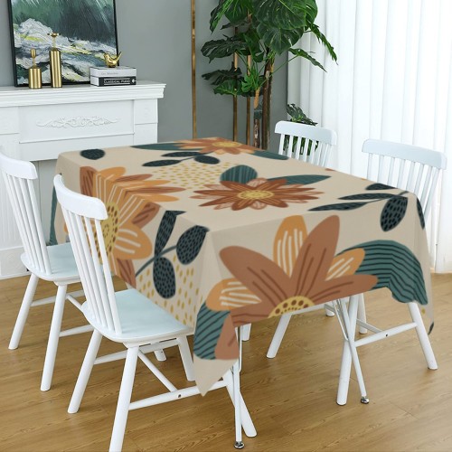 Square decorative long tablecloth 60x90inch designed example