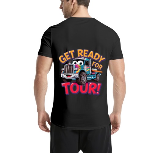Men’s single-sided printed T-shirt (GSM200g) – DTF process designed example
