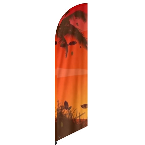 Beach flag knife flag designed example