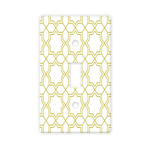 A single toggle switch is used to decorate the wall panel. designed example