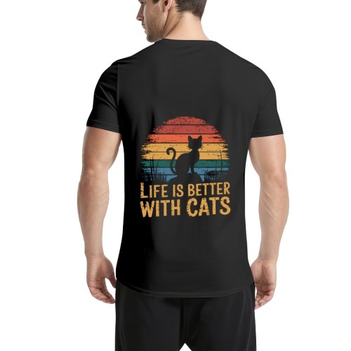200g Men’s heat transfer T-shirt – Back designed example