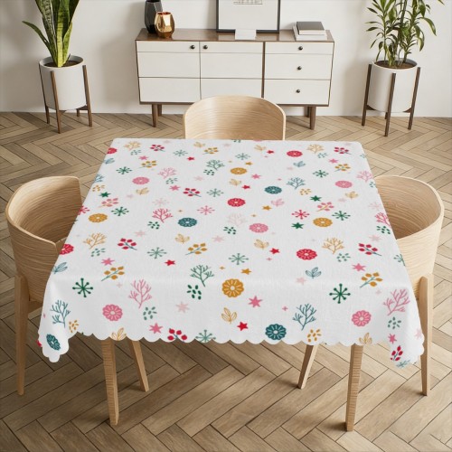 Square tablecloth designed example