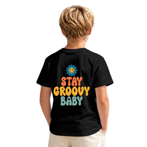 Children’s pure cotton short sleeved shirt – back (USA) finished example