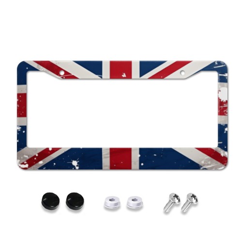 Round-hole license plate frame designed example