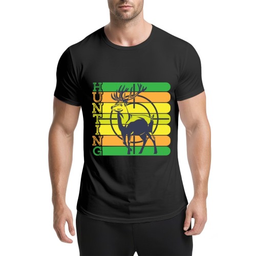 Men’s single-sided printed T-shirt (GSM200g) – DTF process designed example