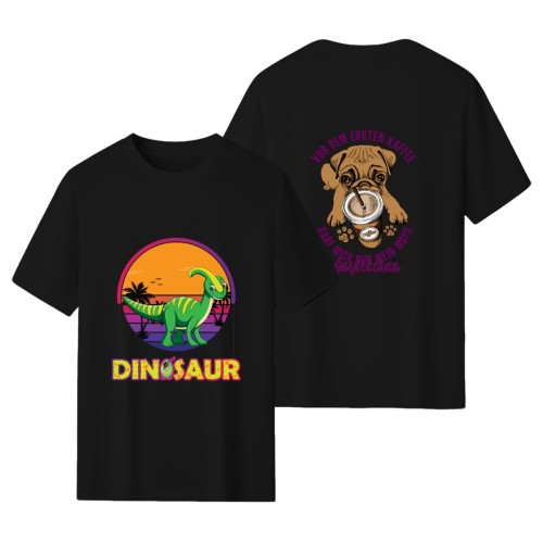 Men’s double-sided printed T-shirt (GSM180g) – DTF process designed example