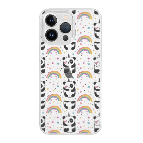 Apple 14 Pro Max (Transparent Large Hole PC) designed example