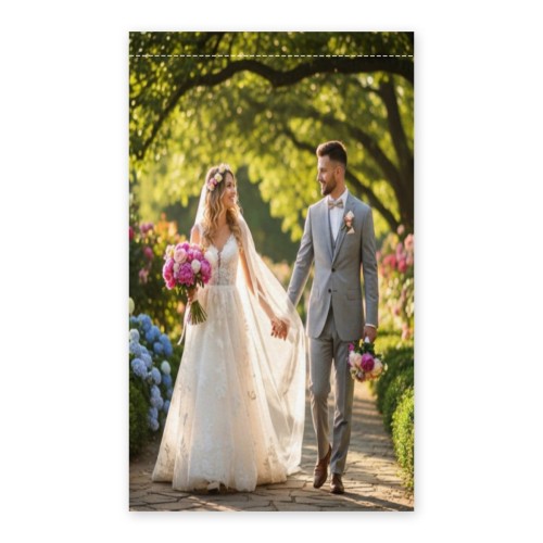 Wedding banner, 60x101cm designed example