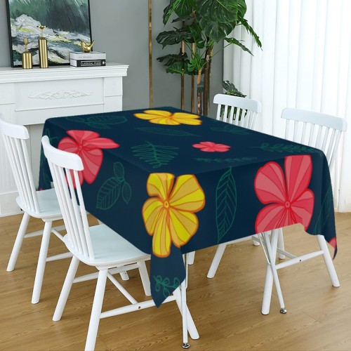 Long tablecloth with square trim (54x72inch) designed example