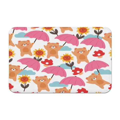 Flannel floor mat designed example