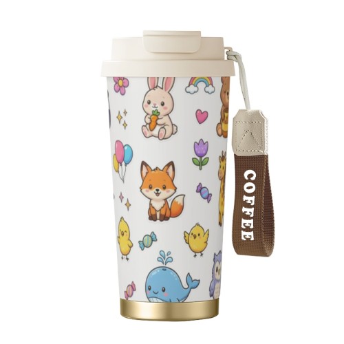 Stainless steel double-serve coffee cup designed example