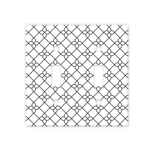 Dual-pole toggle switch decorative panel designed example