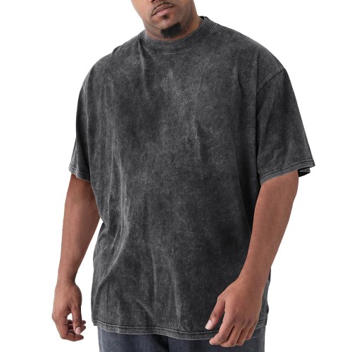 Men’s washed cotton T-shirt finished example