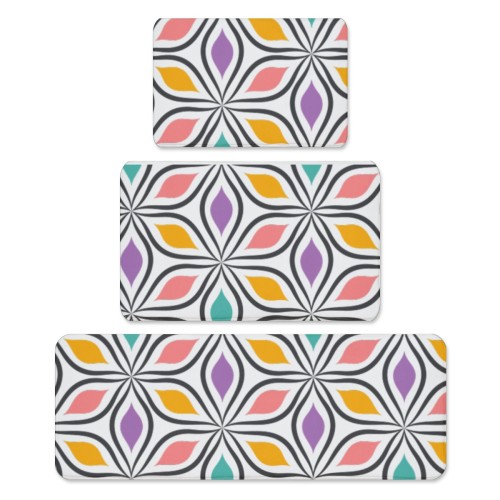 Flannel floor mat – three-piece set designed example