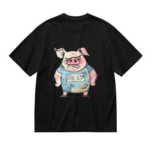 Men’s single-sided printed T-shirt (GSM180g) – DTF process designed example