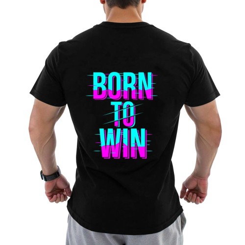 Men’s single-sided printed T-shirt (GSM180g) – DTF designed example