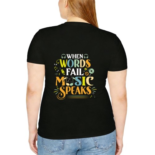Women’s single-sided printed T-shirt (GSM180g) – DTF process designed example