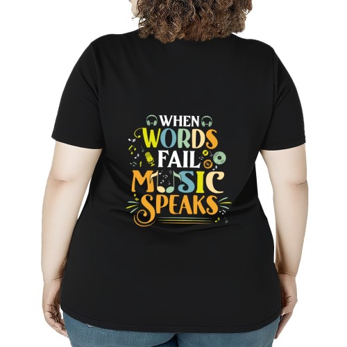 Women’s single-sided printed T-shirt (GSM180g) – DTF process designed example