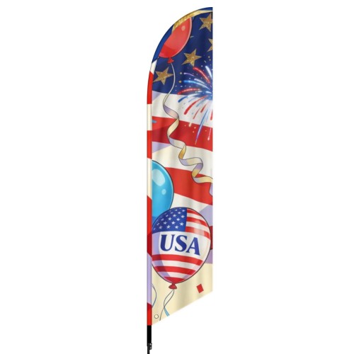 Single Beach Flag Knife Flag (2.3x11ft) designed example
