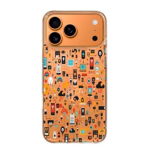 iPhone 17 Pro Max transparent phone case designed example