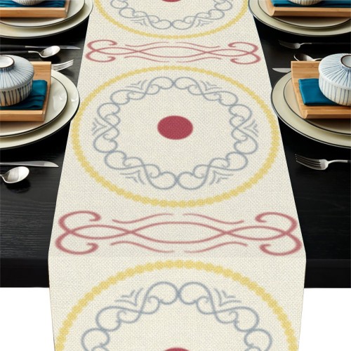 Double-layer table flag 70x13inch (rectangular) designed example