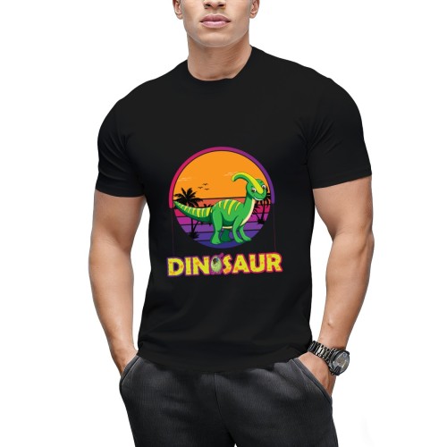 Men’s single-sided printed T-shirt (GSM180g) – DTF process designed example