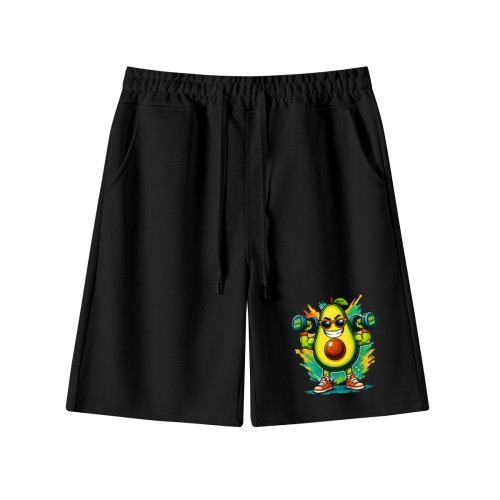 Men’s short pants – right leg finished example