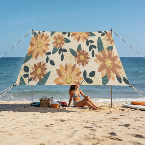 Beach sunshade cloth designed example