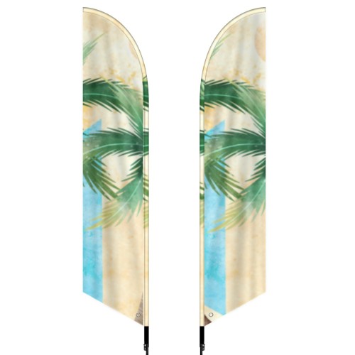 Double Deck Beach Flag Knife Flag (2.3x11ft) designed example