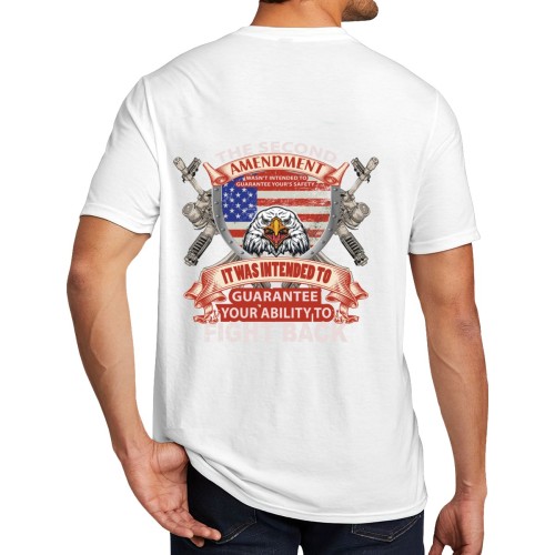 European size Men’s printed T-shirt (GSM180g) -DTF designed example