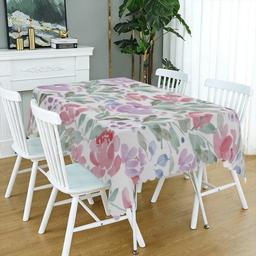 Long tablecloth with square trim (54x72inch) designed example