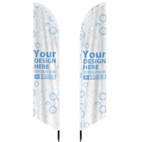 Double Deck Beach Flag Knife Flag (2.3x11ft) blank product preview
