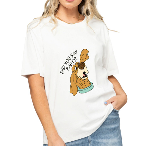 Women’s printed T-shirt (GSM180g) – DTF designed example