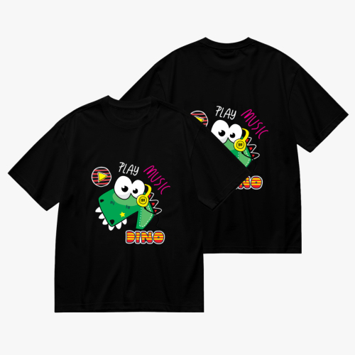 Men’s double-sided printed T-shirt (GSM180g) – DTF designed example