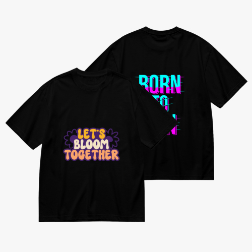 Men’s double-sided printed T-shirt (GSM180g) – DTF designed example
