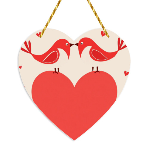 Acrylic heart-shaped pendant designed example