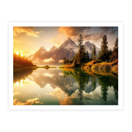 Modern frame decorative painting 4:3 (horizontal version) designed example
