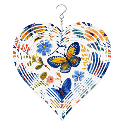 Mandala wind chime – Heart designed example