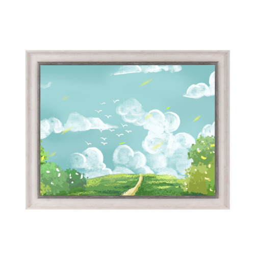 Cassetta Frame Decorative Painting 4:3 (Horizontal version) designed example