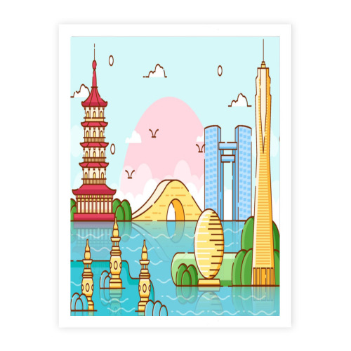 Modern frame Decorative painting 3:4 (vertical version) designed example