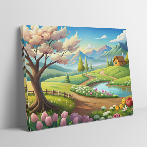 Thickened frameless painting 5:4 (horizontal) designed example