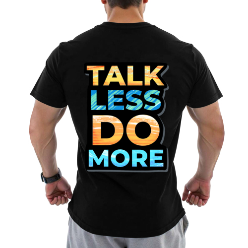 Men’s single-sided printed T-shirt (GSM180g) – DTF designed example