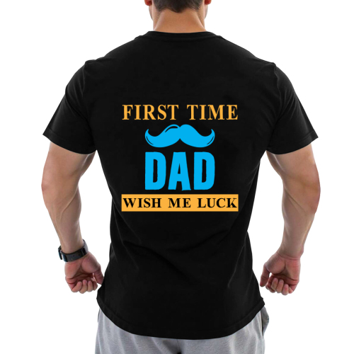 Men’s single-sided printed T-shirt (GSM180g) – DTF designed example