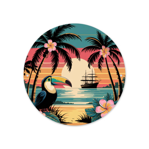 8x8in aluminum plate (round) designed example